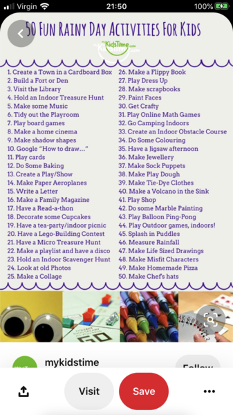 Can we share ways to entertain kids in house?