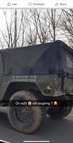 Have you seen rumours of army trucks?