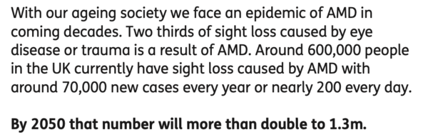 “Older women are needlessly going blind” - bloody hell