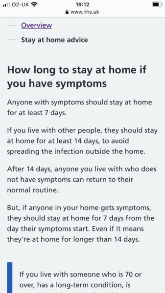 Should we self isolate?