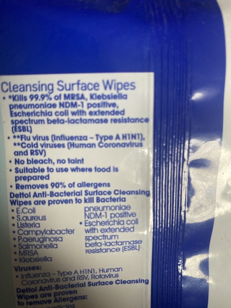 Antibacterial wipes will not kill the virus!