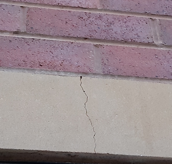 Stone header over window