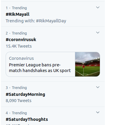 to be irritated that Coronavirus is misspelt on Twitter trending as #CoronvirusUK