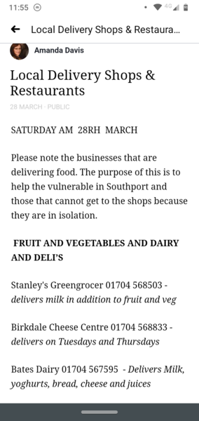 Southport Basics Food Deliveries. Does Anyone Know?