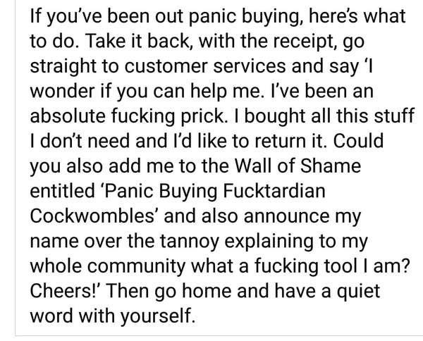 Who is panic buying??