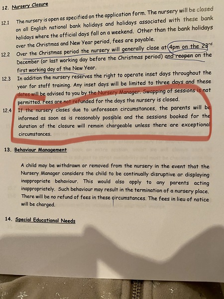 Will nurseries shut?! Do we still have to pay?!