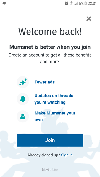 I'm being told to sign up