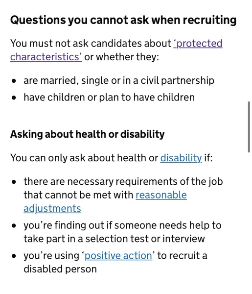 to wonder if they can ask for marital status/children on job application