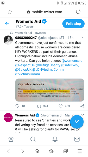 Should Boris Johnson have included DV workers in list of key workers?