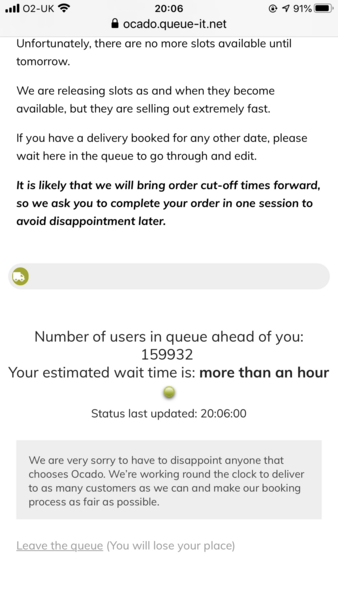 The Ocado Queue Thread.