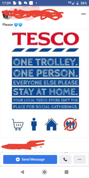 Only one at a time in the supermarket