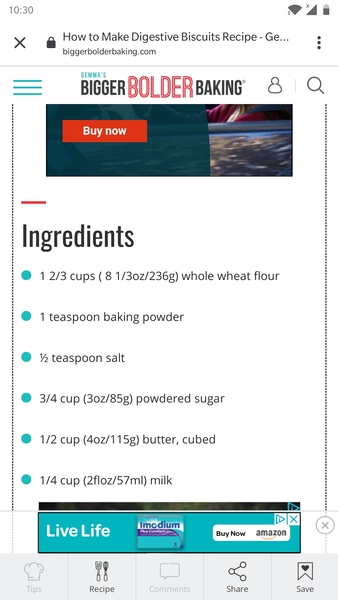 To ask you to show me your baking/food?