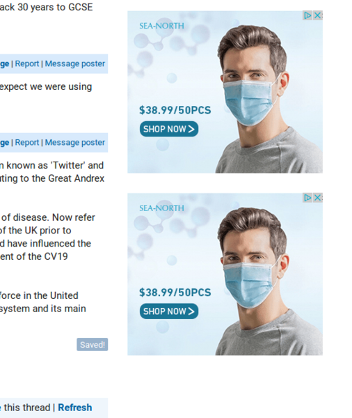 Have the adverts you see on MN changed because of 'you know what?