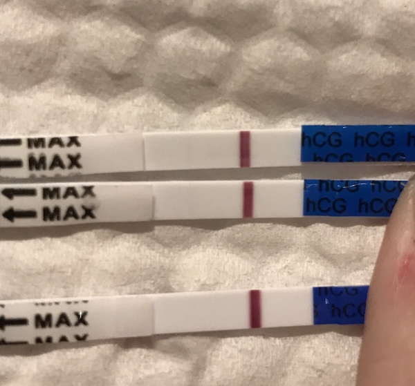 Faint positive test