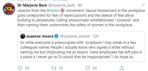 Suzanne Moore - naming and shaming
