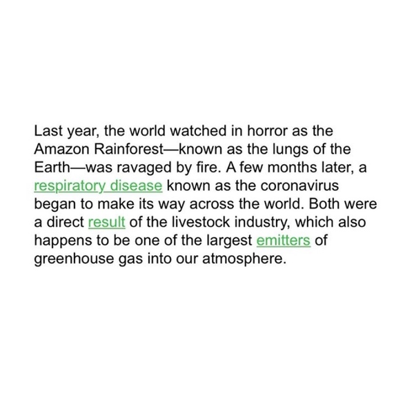 To think that maybe being vegan could've stopped this.