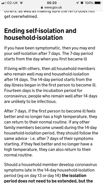 Isolation - 7 or 14 days?