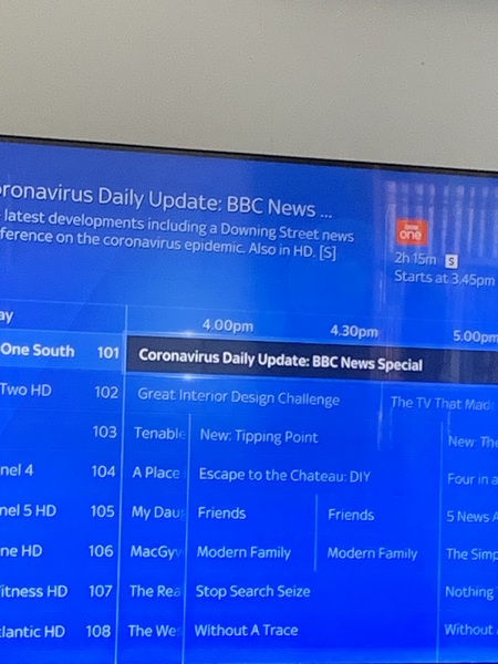 No BBC special this afternoon - is there a press briefing?