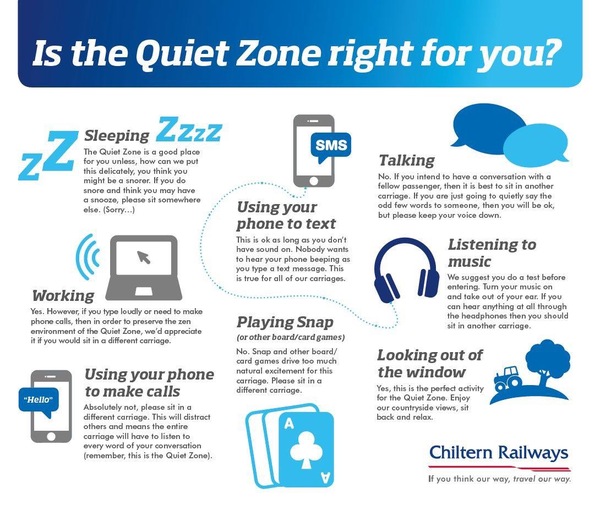 The "Quiet Coach" on Trains