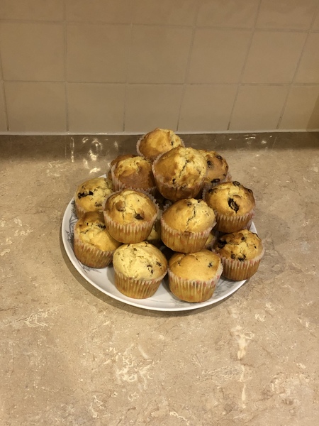 To ask you to show me your baking/food?