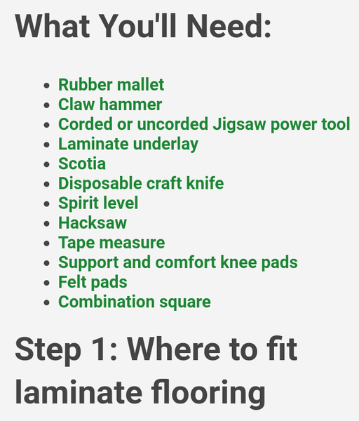 Laying your own laminate / wood flooring