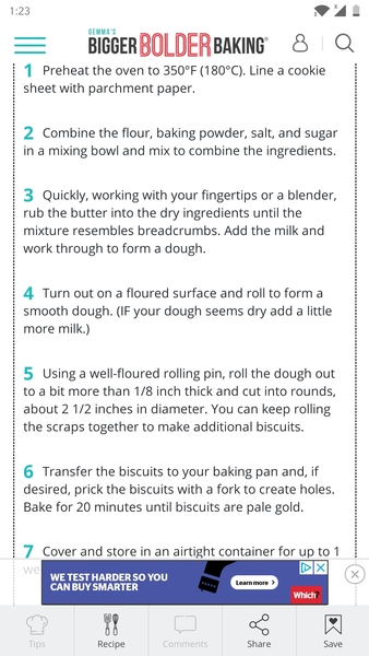 To ask you to show me your baking/food?