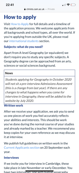 Cambridge colleges - any advice / experiences please?
