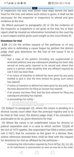 What does “directed to trial” mean?