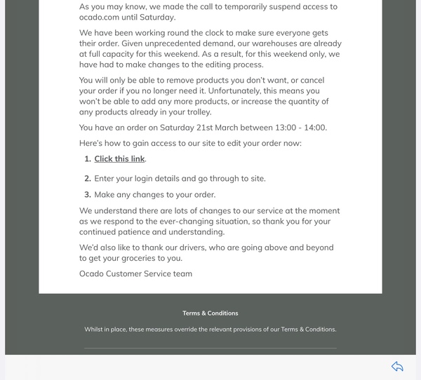 The Ocado Queue Thread.