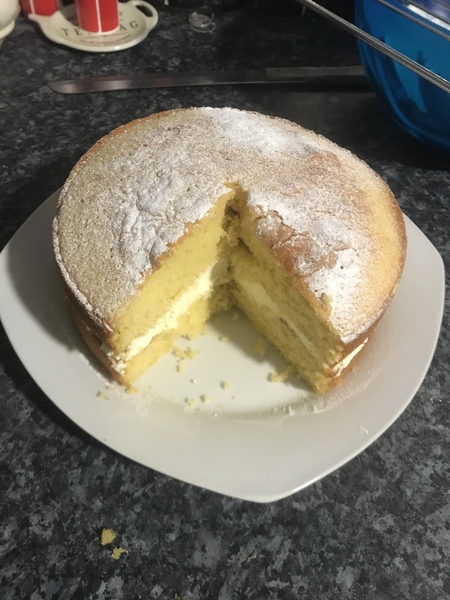 To ask you to show me your baking/food?