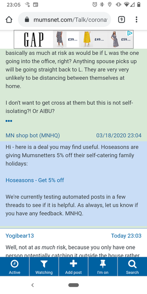 Appallingly timed in thread ads