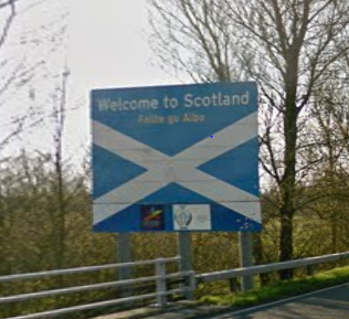 English/ Scottish land border.
