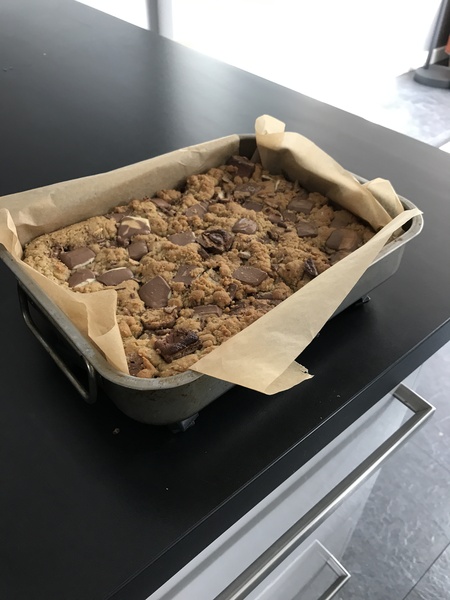To ask you to show me your baking/food?