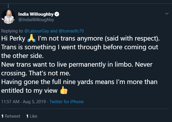 Drag Queen fuming after being told to leave the ladies loo.