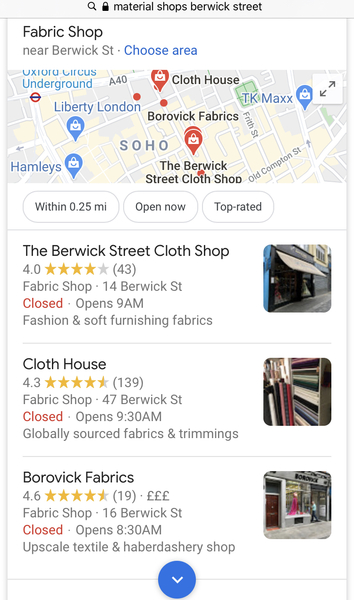where to buy fabric in London?