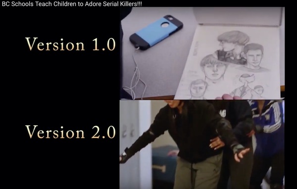 Canada insanity again - British Colombia LGBT promo video for kids features serial killers and high-school mass killers