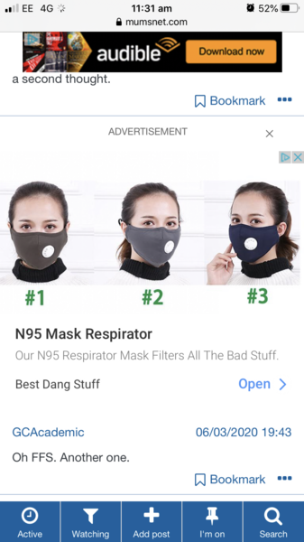 Mask adverts