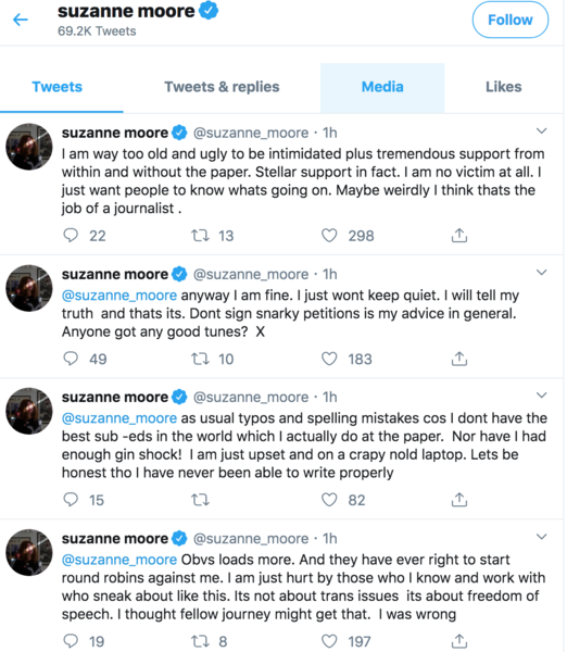 Suzanne Moore - naming and shaming