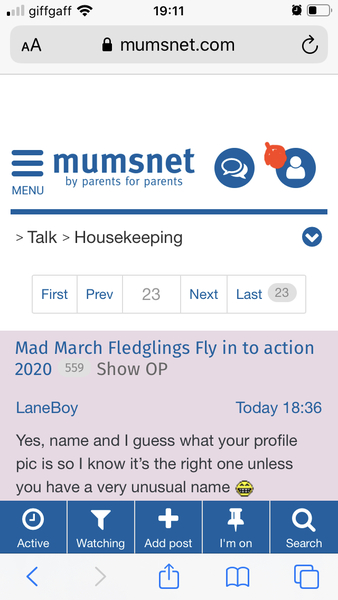 Mad March Fledglings Fly in to action 2020