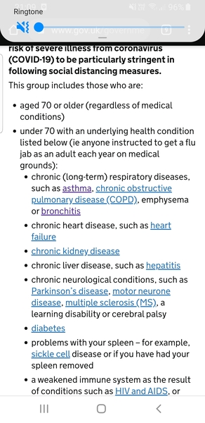 From the Weekend do the high risk need to self isolate or social distance?
