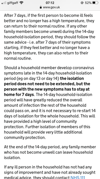 Isolation - 7 or 14 days?
