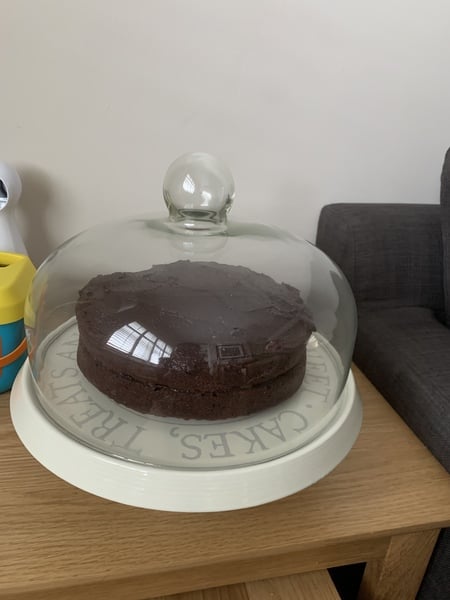 To ask you to show me your baking/food?