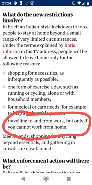 Stay at home, go to work
