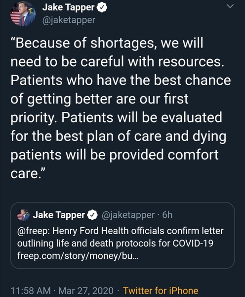 Triage, DNRs. palliative care etc