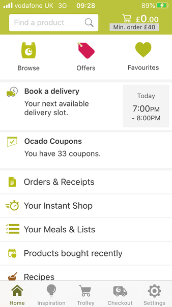 Check your delivery slots if you order your grocery shopping online.