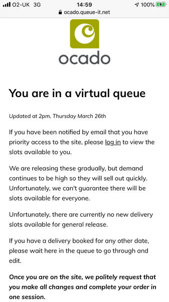 The Ocado Queue Thread.