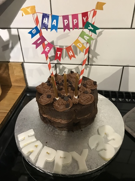 To ask you to show me your baking/food?