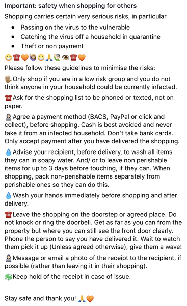 Is it a bit OTT to disinfect your shopping when you get it home?