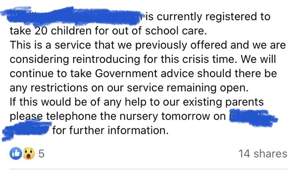 Is your private nursery closing from Friday?