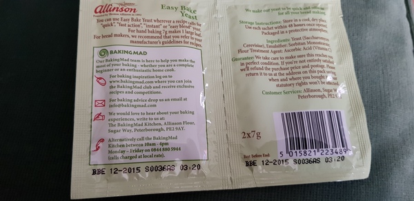 My fast action yeast has a best before of October 2019